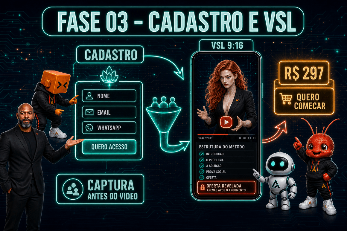 Infografico - Fase 3 - Cadastro e VSL